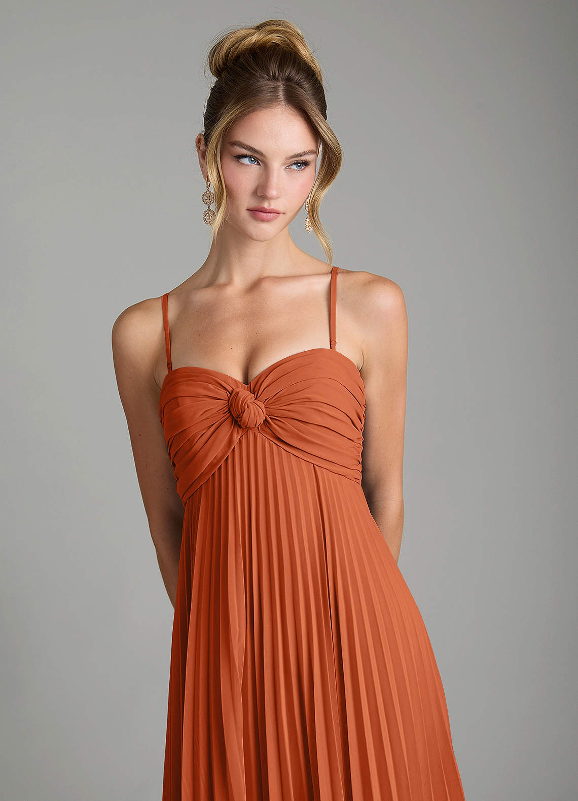 Tempest A-Line Sweetheart Chiffon Bridesmaid Dress in Burnt Orange
