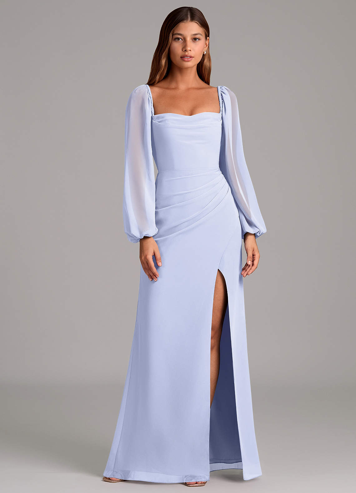 Brixley Mermaid Sweetheart Chiffon Bridesmaid Dress in Lavender