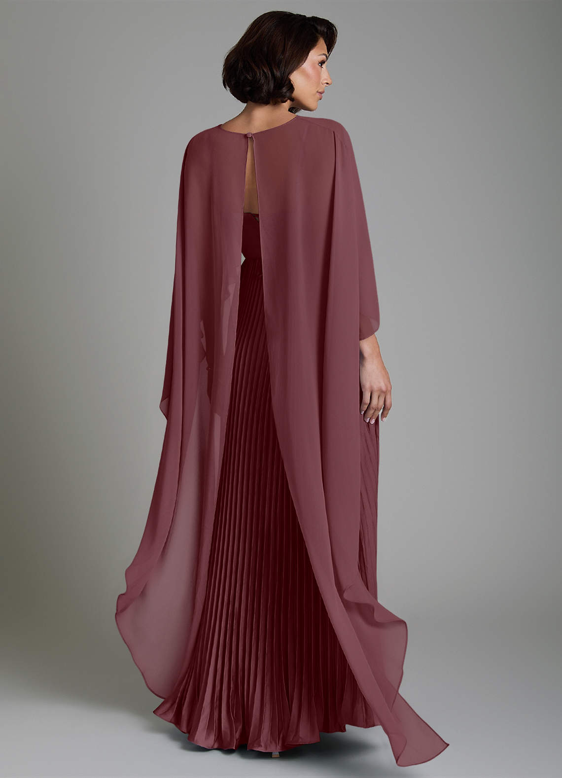 Micah A-Line Sweetheart Stretch Satin and Chiffon Bridesmaid Dress in Sangria