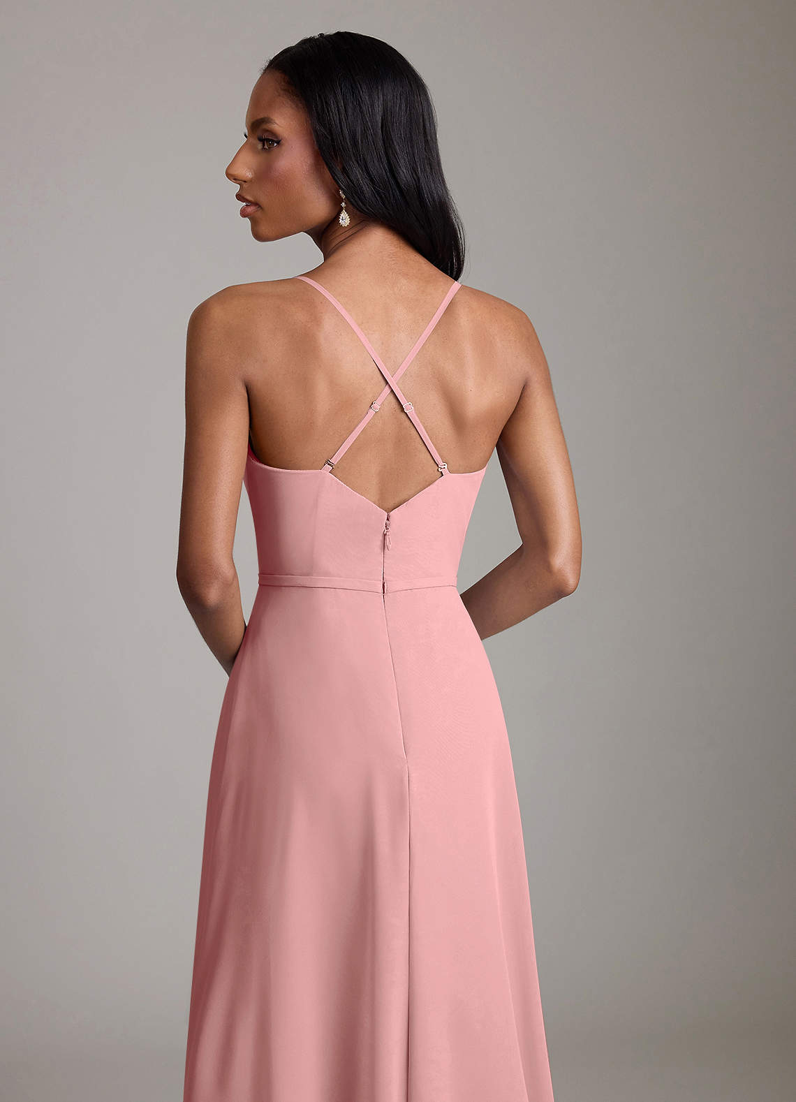 Naeem A-Line V-Neck Chiffon Bridesmaid Dress