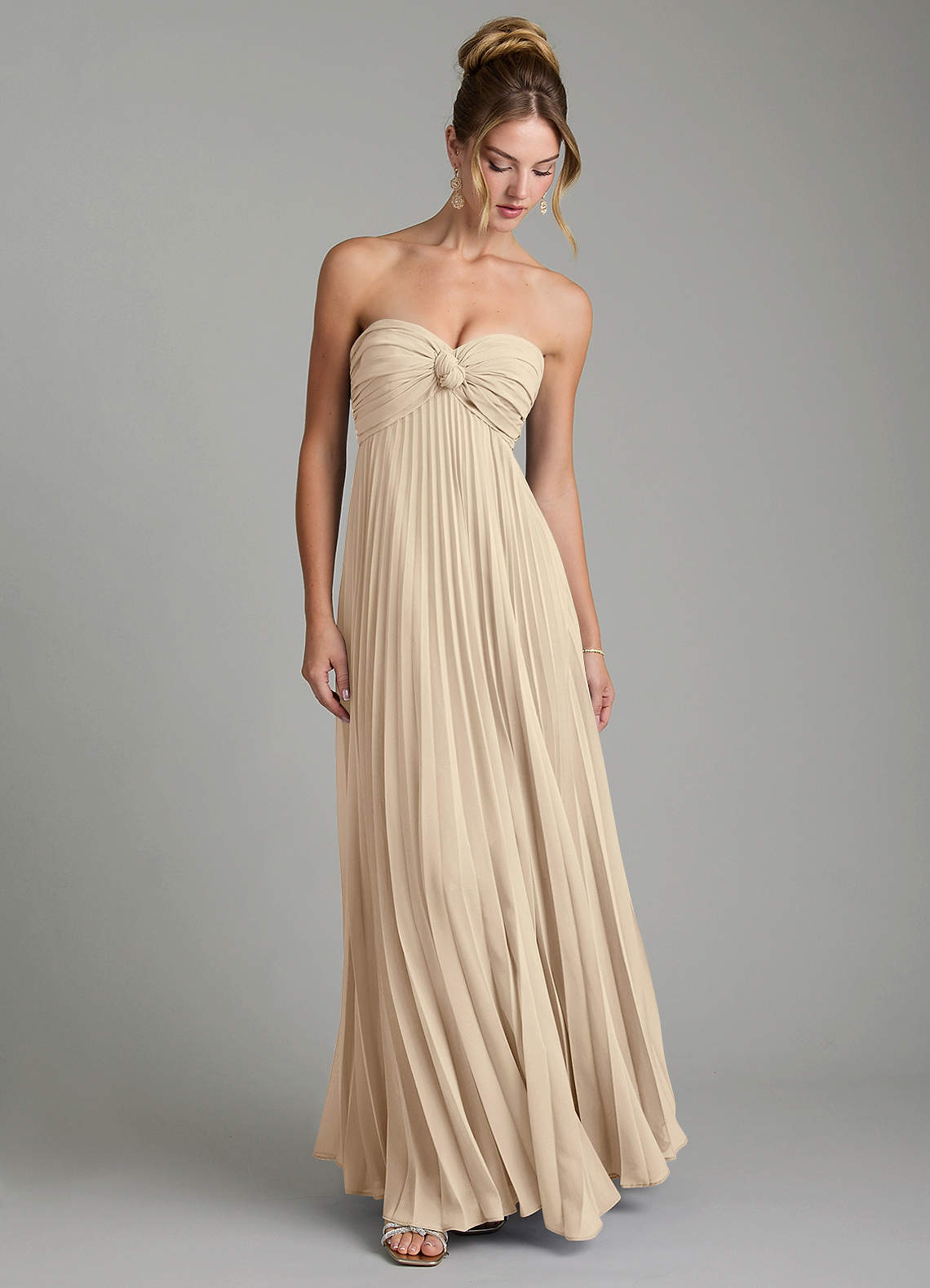 Tempest A-Line Sweetheart Chiffon Bridesmaid Dress in Champagne