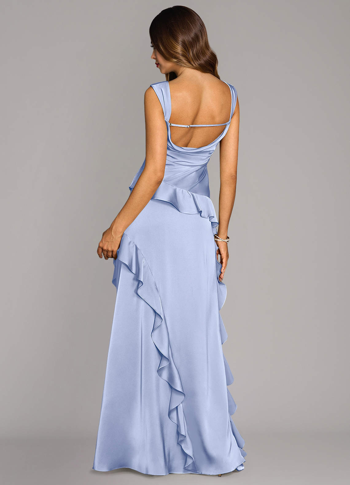 Sloane A-Line Sweetheart Stretch Satin Bridesmaid Dress in Ice