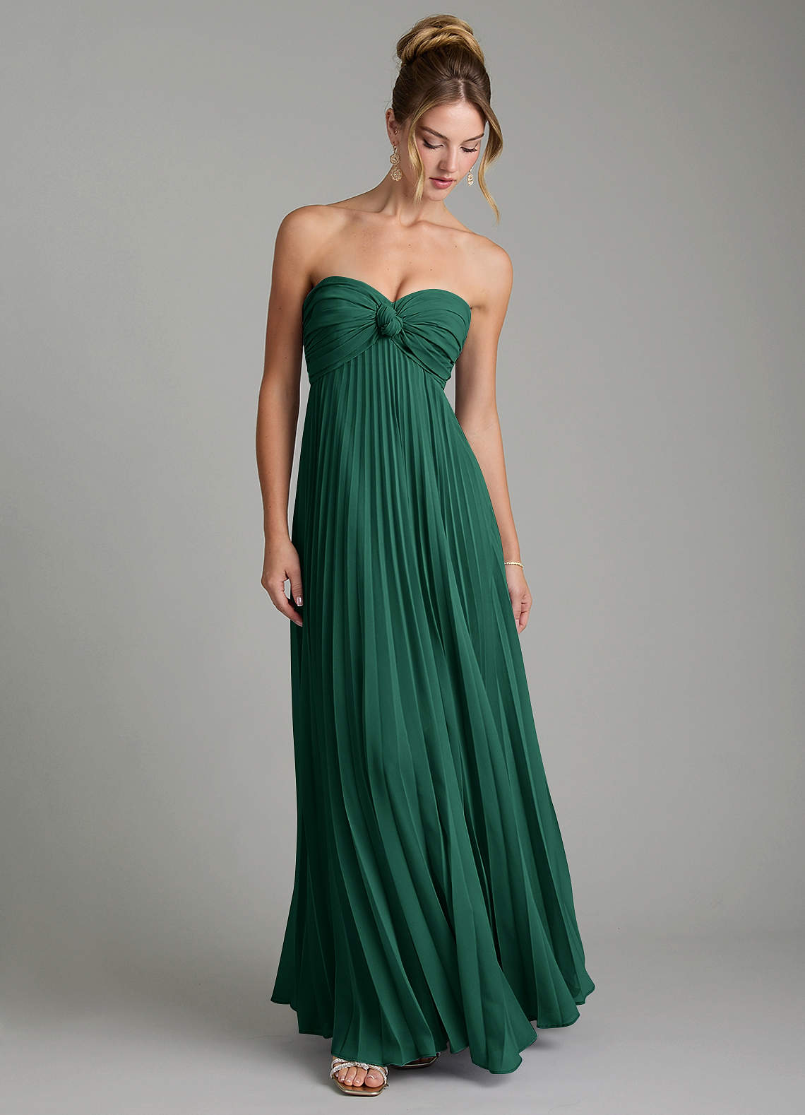 Tempest A-Line Sweetheart Chiffon Bridesmaid Dress in Emerald