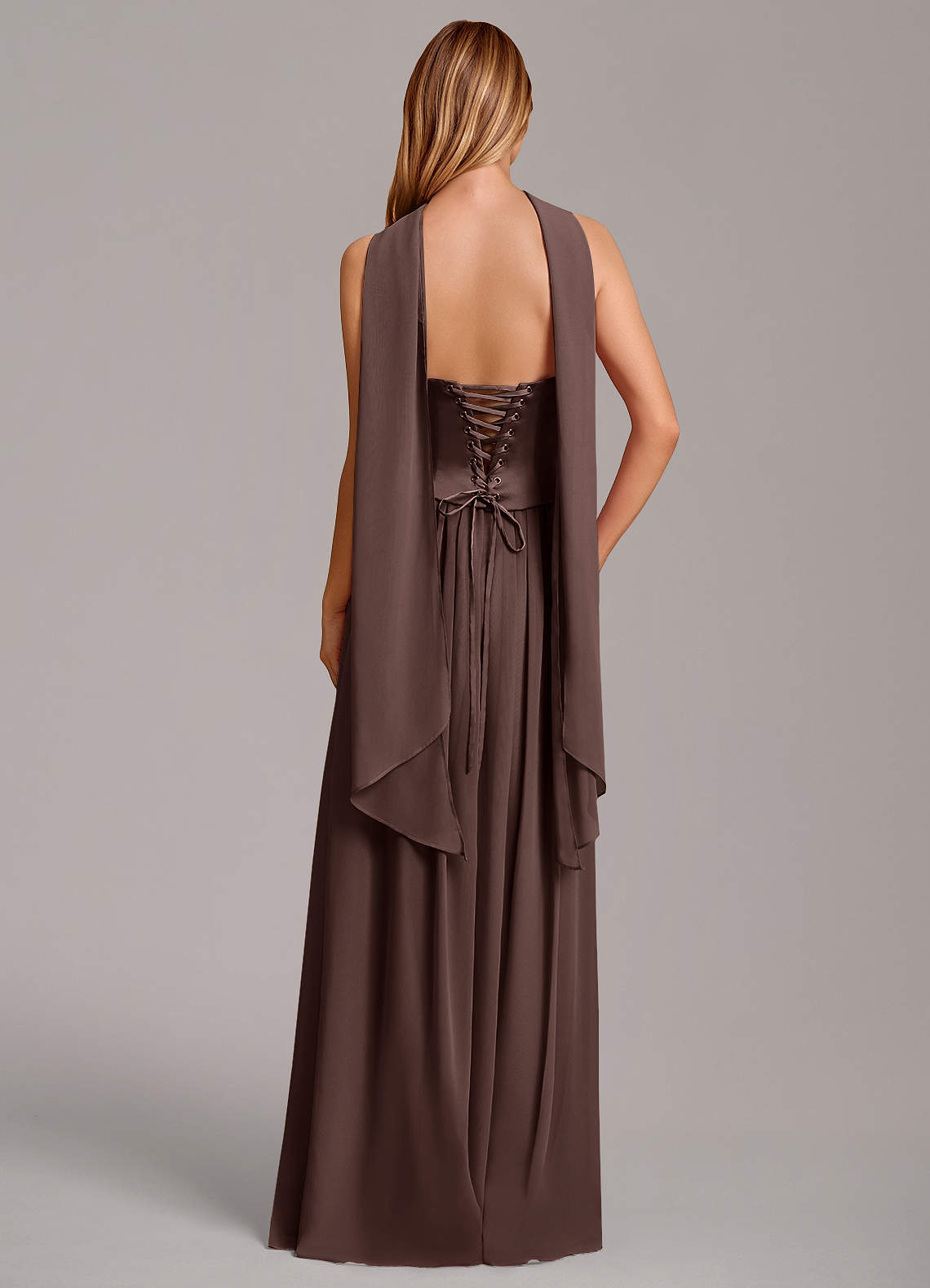 Cadence A-Line Strapless Chiffon and Stretch Satin Bridesmaid Dress