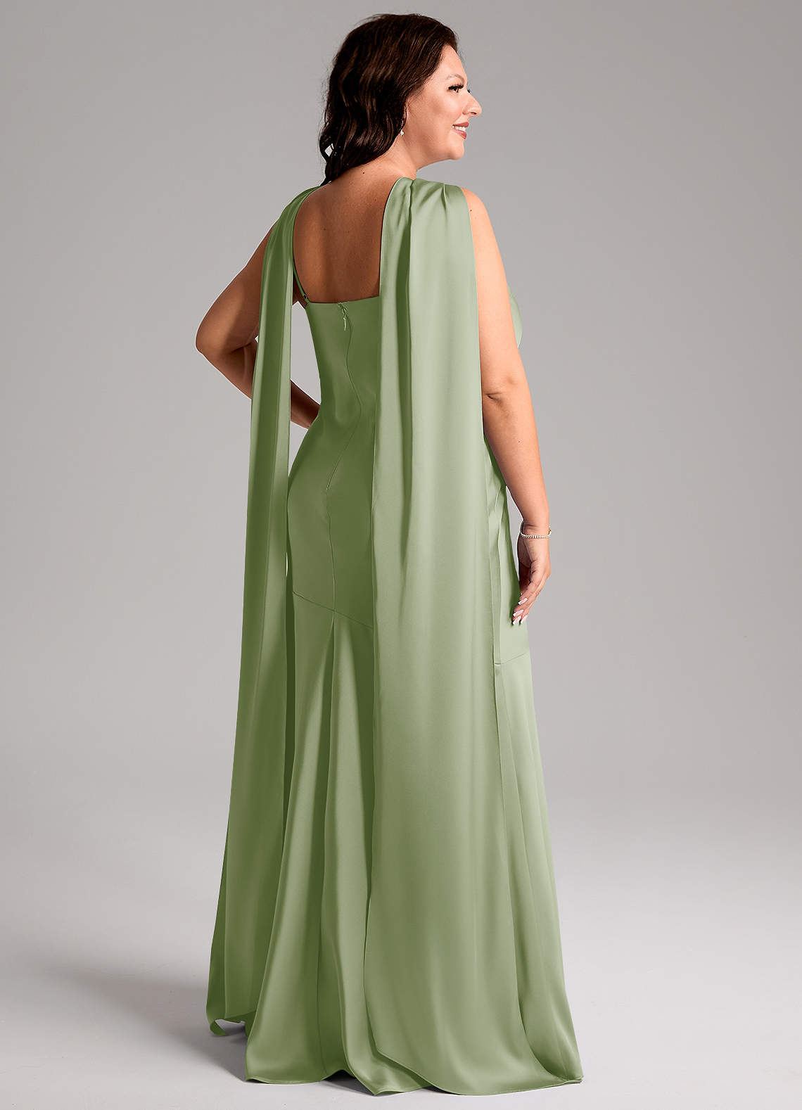 Kinsley Mermaid Halter Stretch Satin Bridesmaid Dress