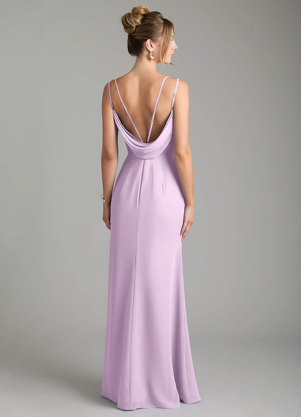 Egypt Sheath Sweetheart Chiffon Bridesmaid Dress in Frosted Lilac