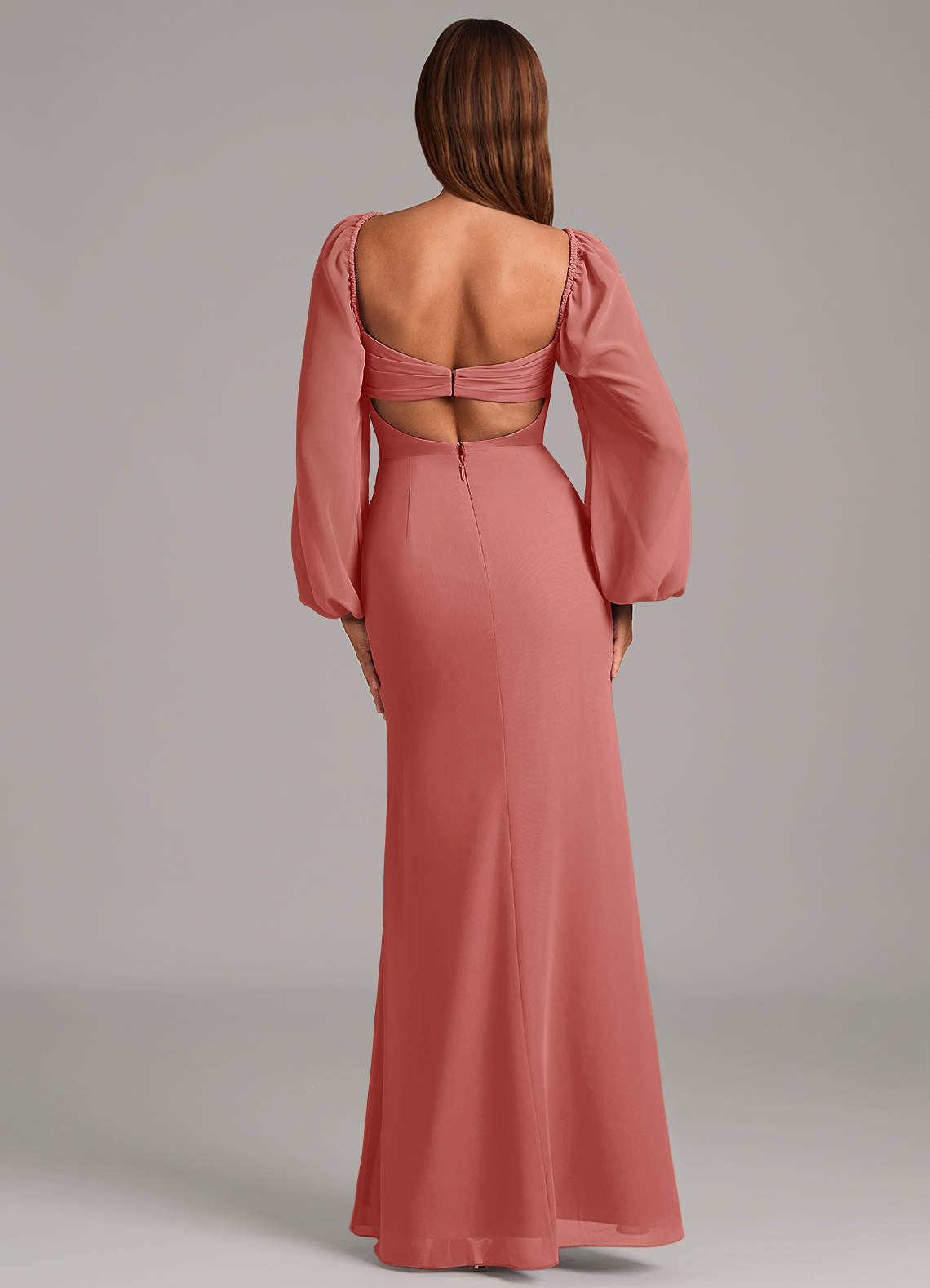 Brixley Mermaid Sweetheart Chiffon Bridesmaid Dress in Antique Rose