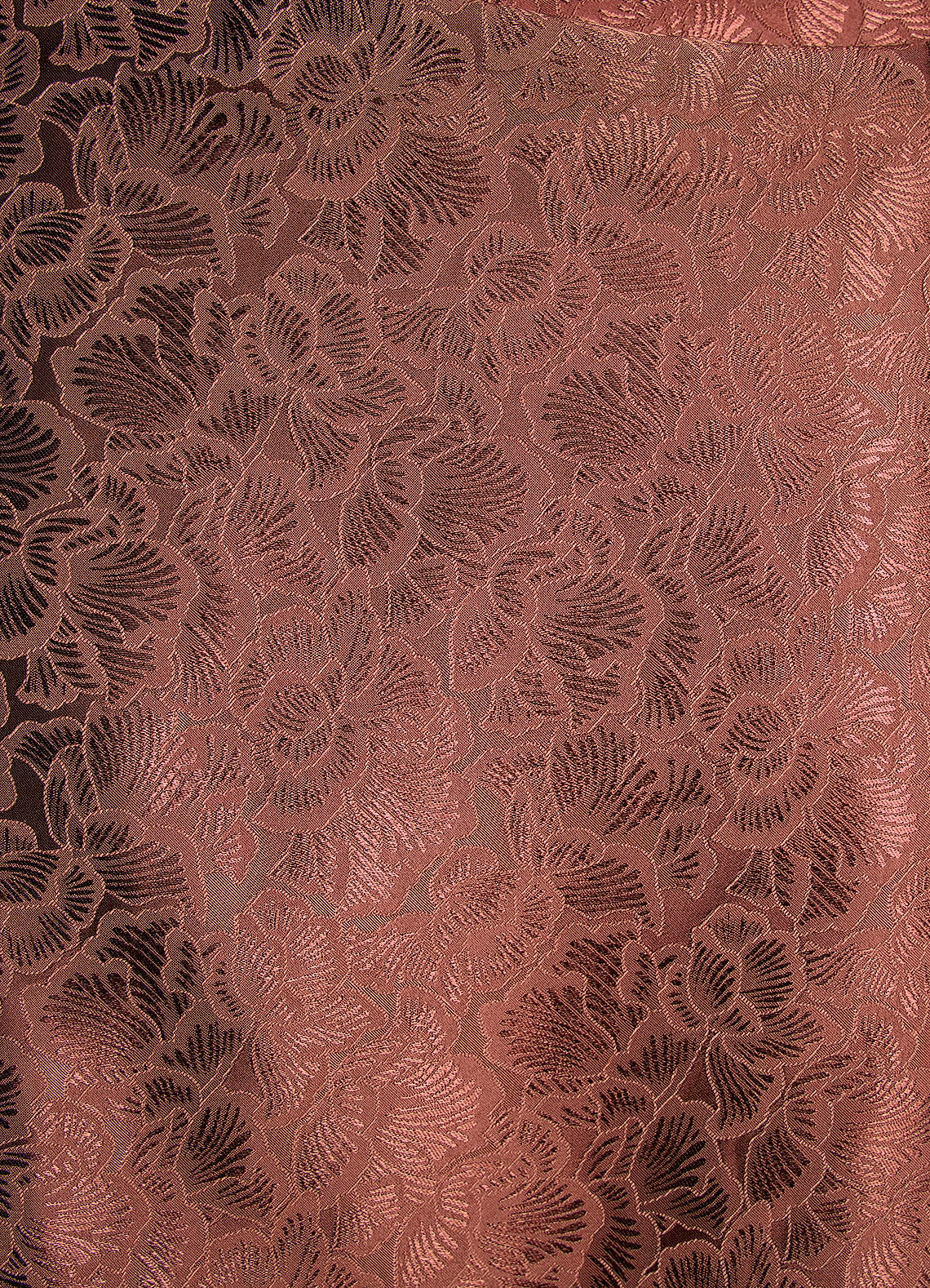 Kiana Mermaid Scoop-Neck Jacquard Wedding Guest Dress in Brick Red