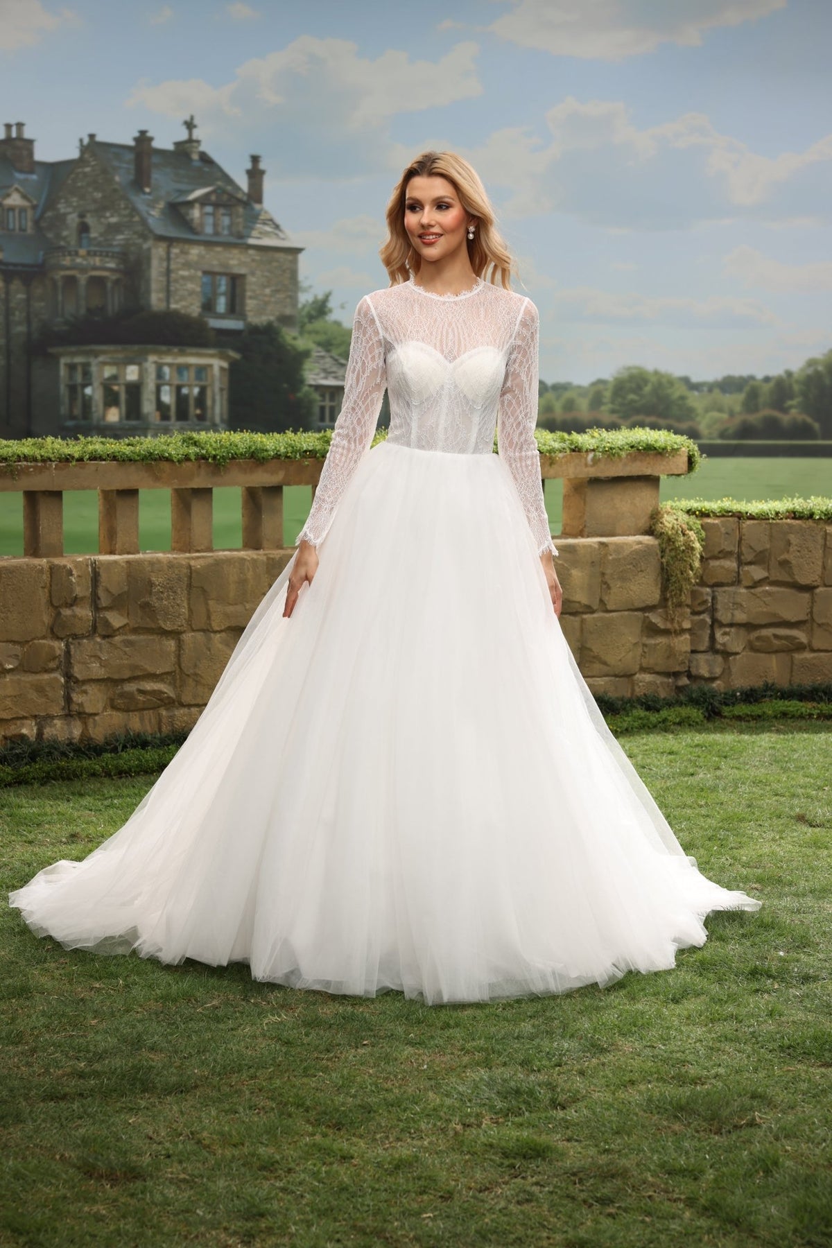 Caia white wedding dress side view 3