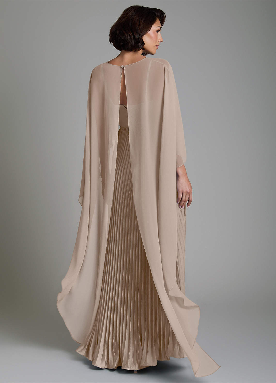 Micah A-Line Sweetheart Stretch Satin and Chiffon Bridesmaid Dress in Taupe