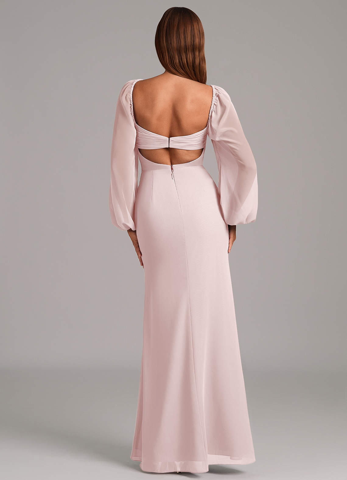 Brixley Mermaid Sweetheart Chiffon Bridesmaid Dress in Blushing Pink