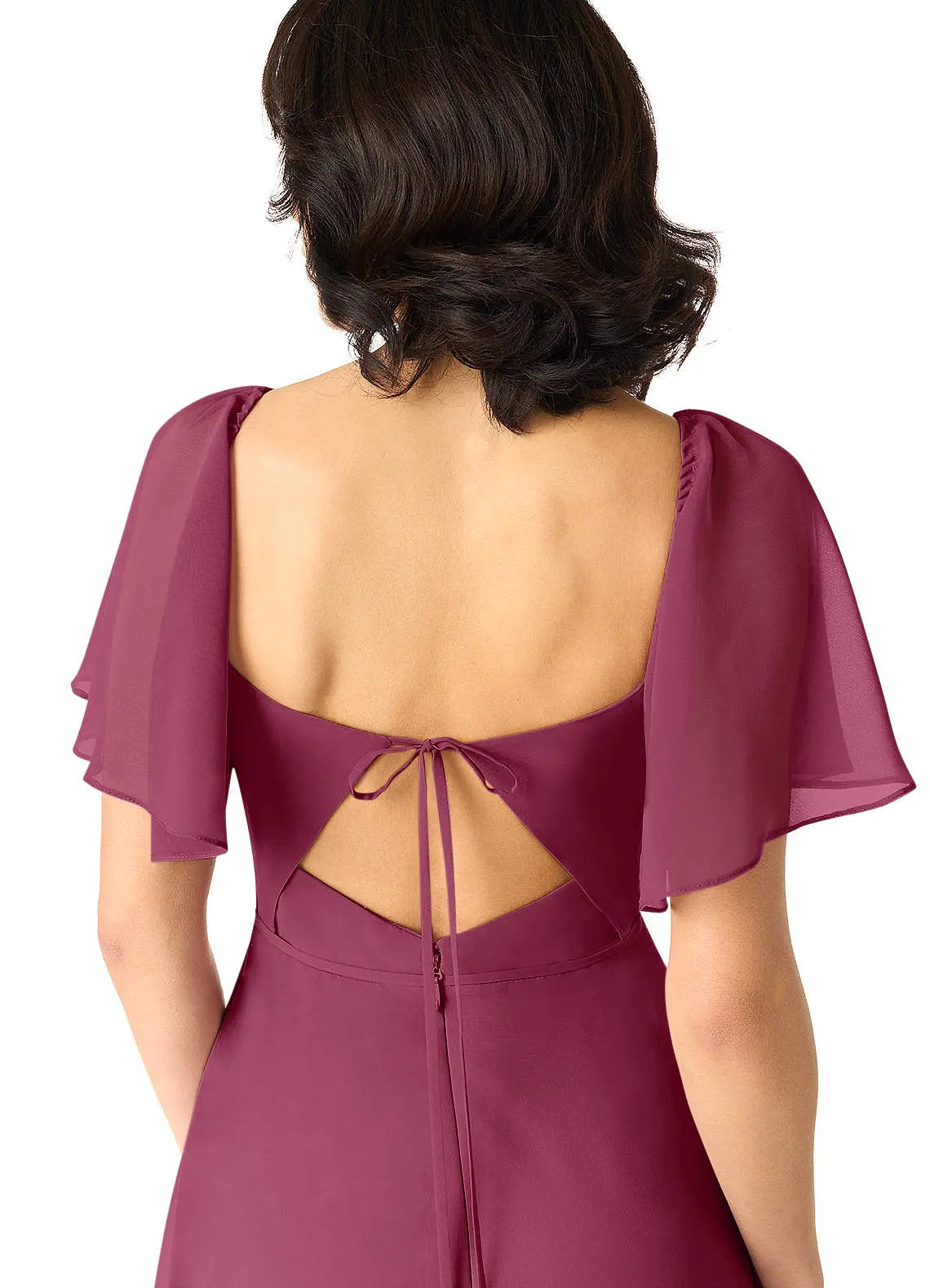 Chloe A-Line Sweetheart Chiffon Bridesmaid Dress in Mulberry