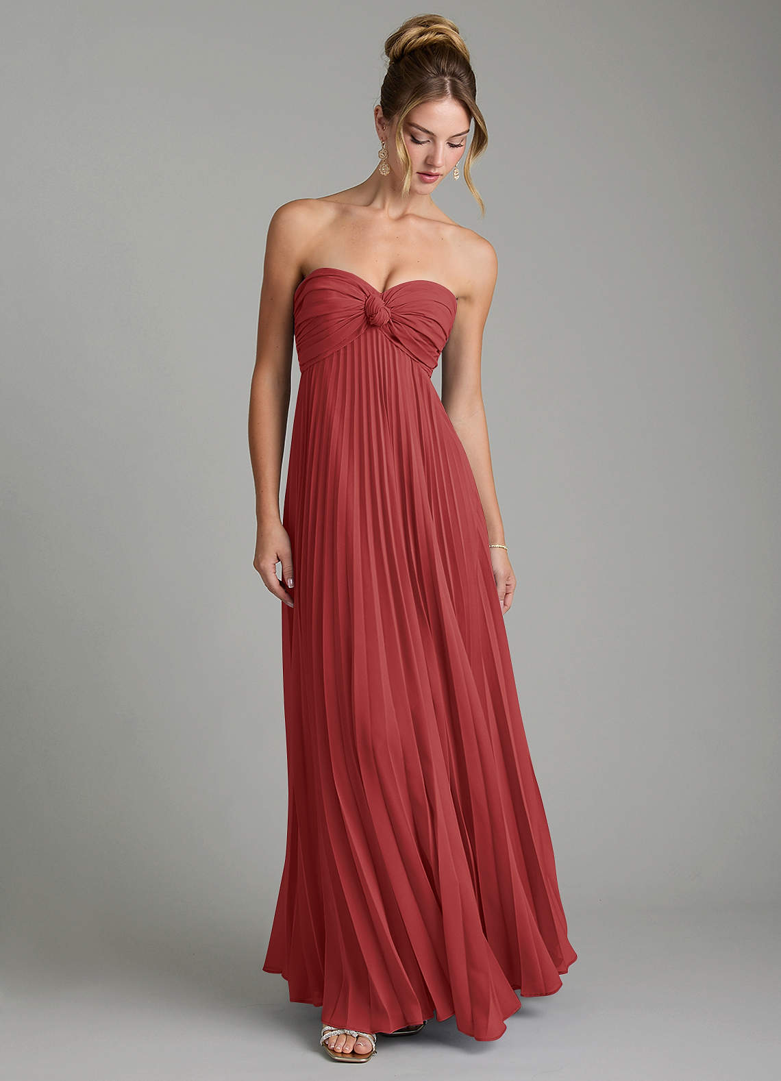 Tempest A-Line Sweetheart Chiffon Bridesmaid Dress in Rust