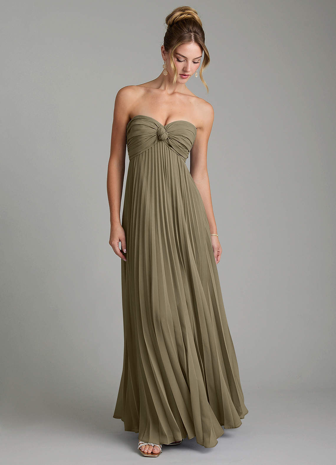 Tempest A-Line Sweetheart Chiffon Bridesmaid Dress in Willow Green