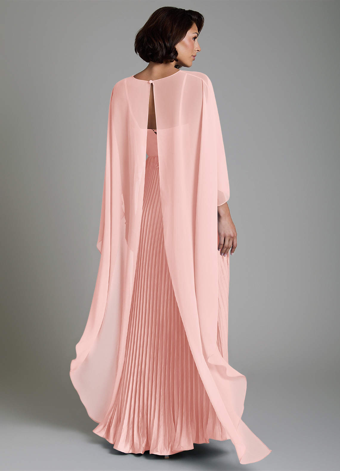 Micah A-Line Sweetheart Stretch Satin and Chiffon Bridesmaid Dress in Powder Pink