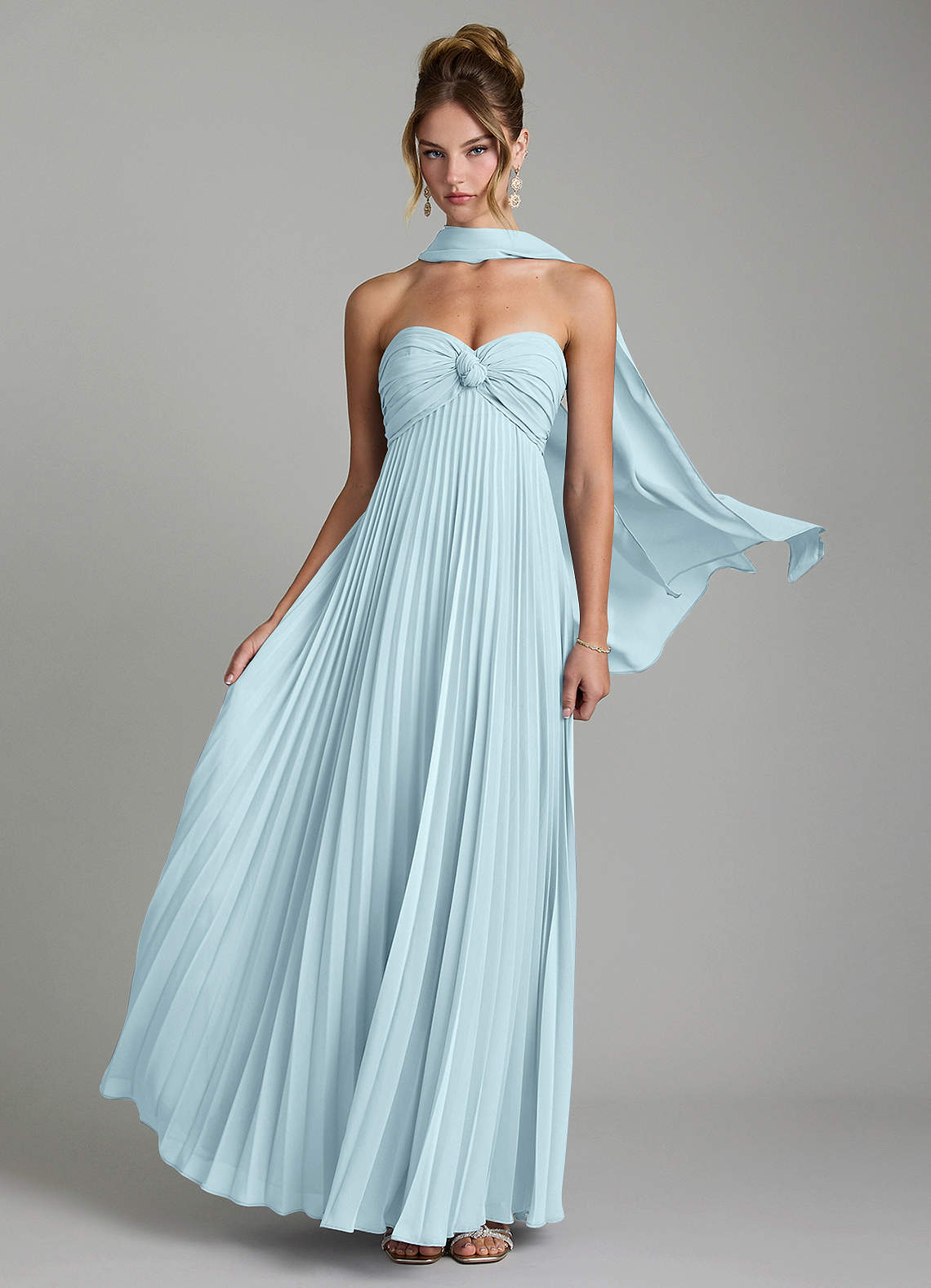 Tempest A-Line Sweetheart Chiffon Bridesmaid Dress in Cloud Blue