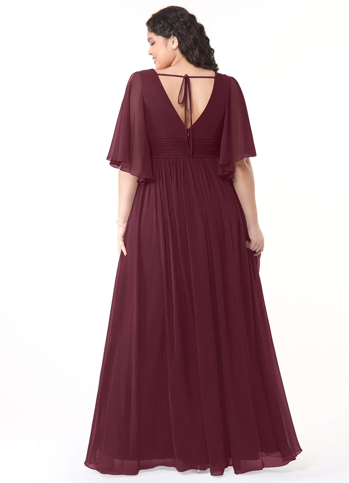 Temeka A-Line V-Neck Chiffon Bridesmaid Dress