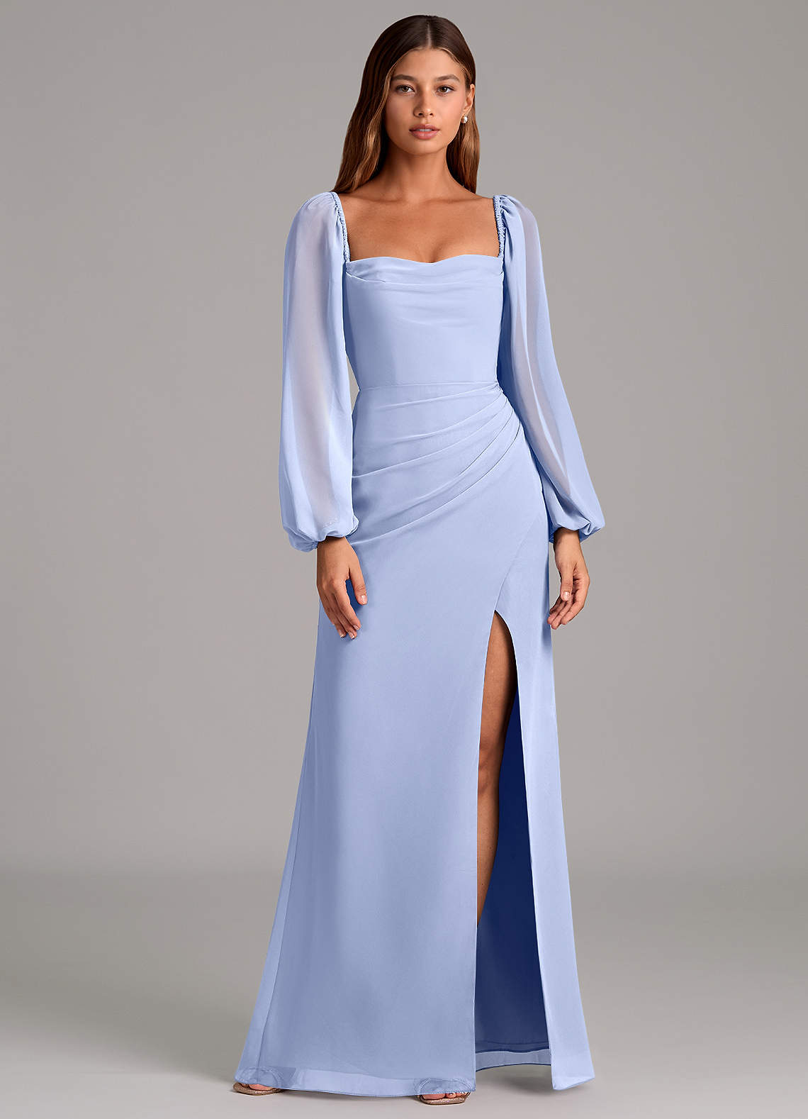 Brixley Mermaid Sweetheart Chiffon Bridesmaid Dress in Ice