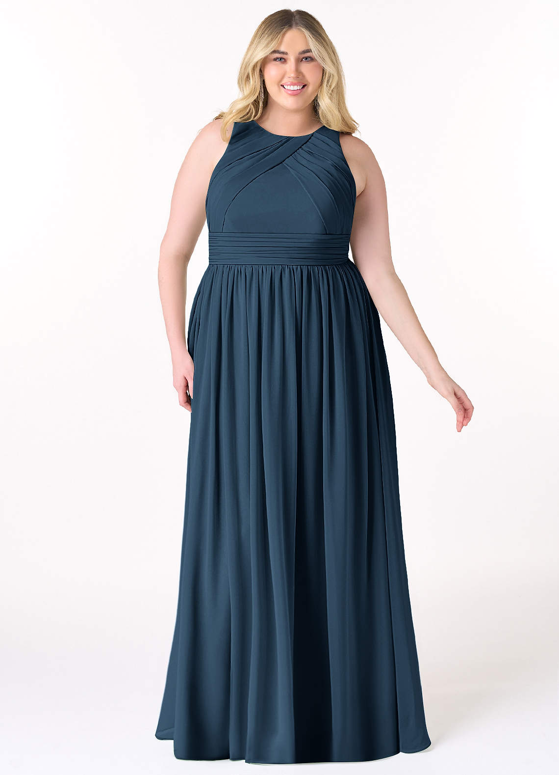 Harper A-Line Scoop-Neck Chiffon Bridesmaid Dress