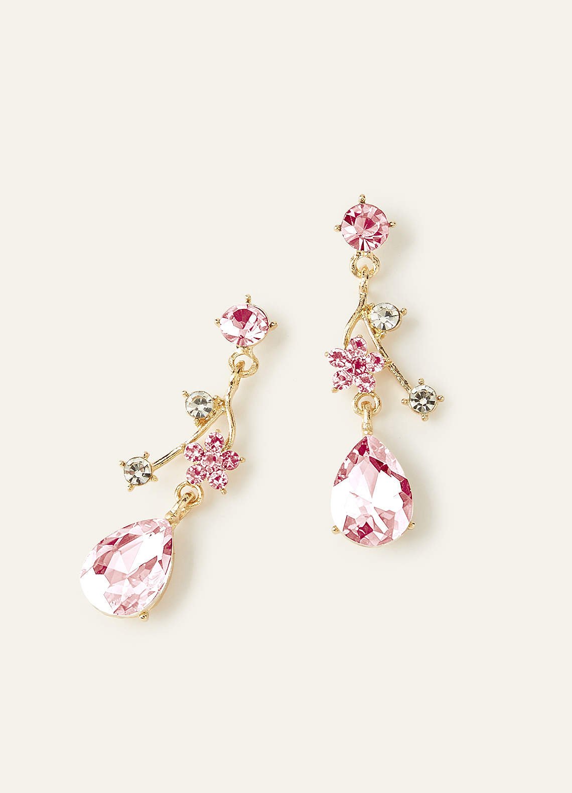 Crystal Rhinestone Necklace And Earrings Set — pink — 图 10/32