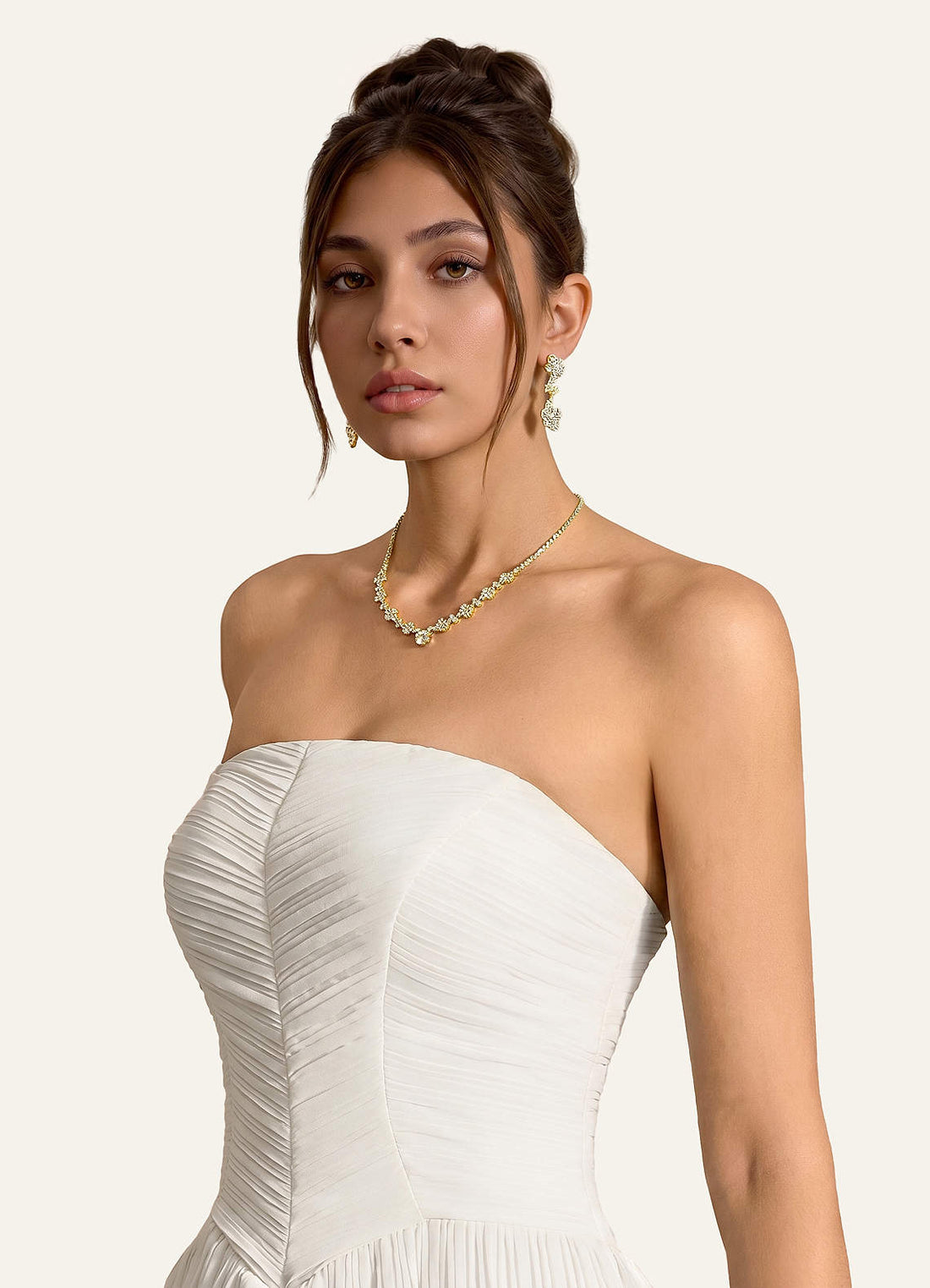Crystal Vine Jewelry Set — Gold — 图 1/8