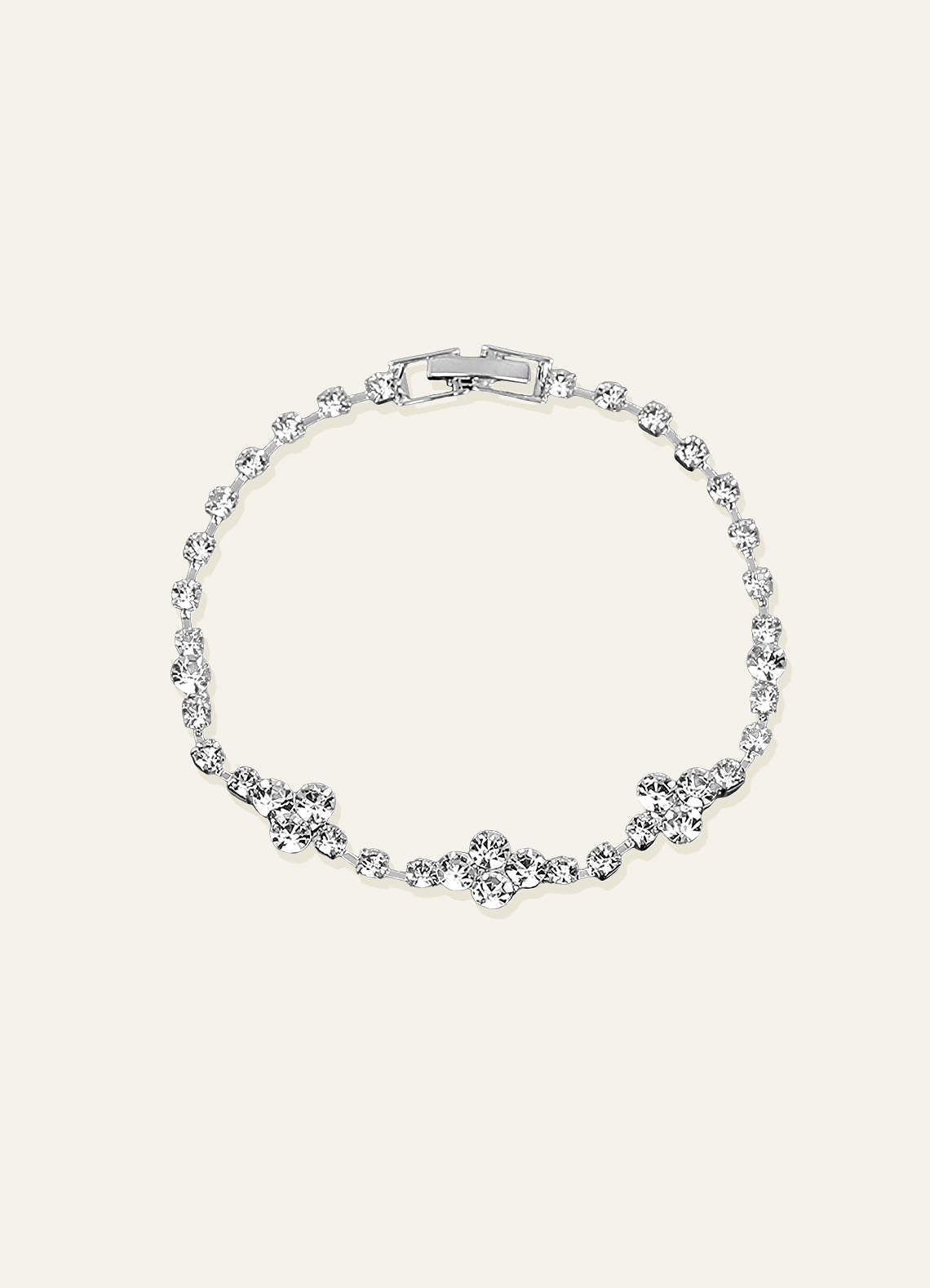 Crystal Vine Jewelry Set — Light Silver — 图 8/8