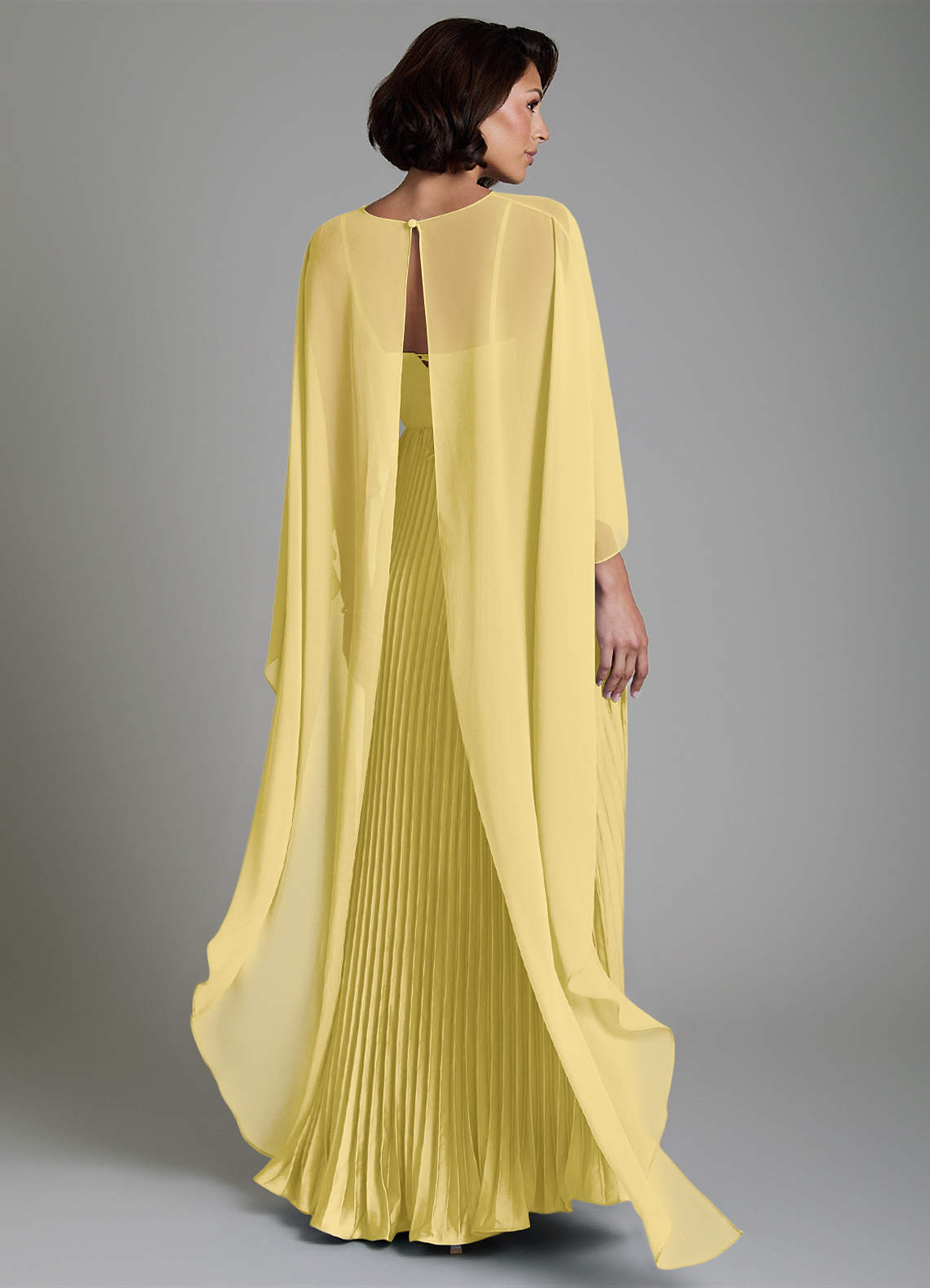 Micah A-Line Sweetheart Stretch Satin and Chiffon Bridesmaid Dress in Canary