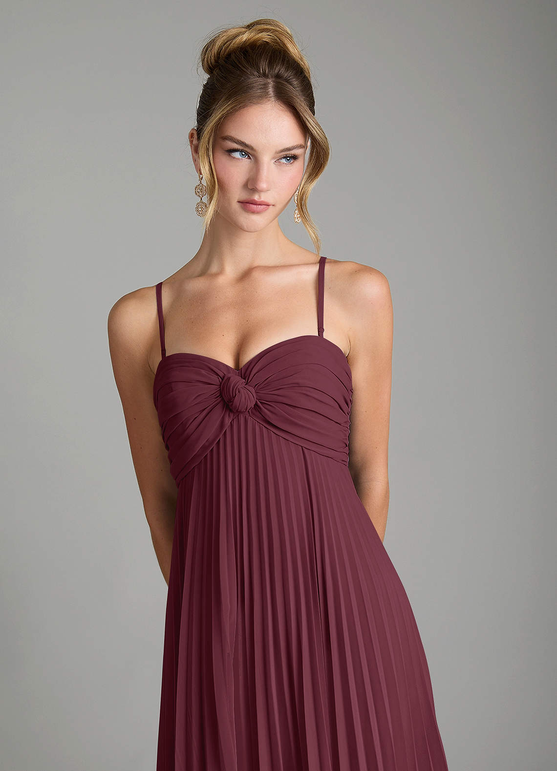 Tempest A-Line Sweetheart Chiffon Bridesmaid Dress in Cabernet