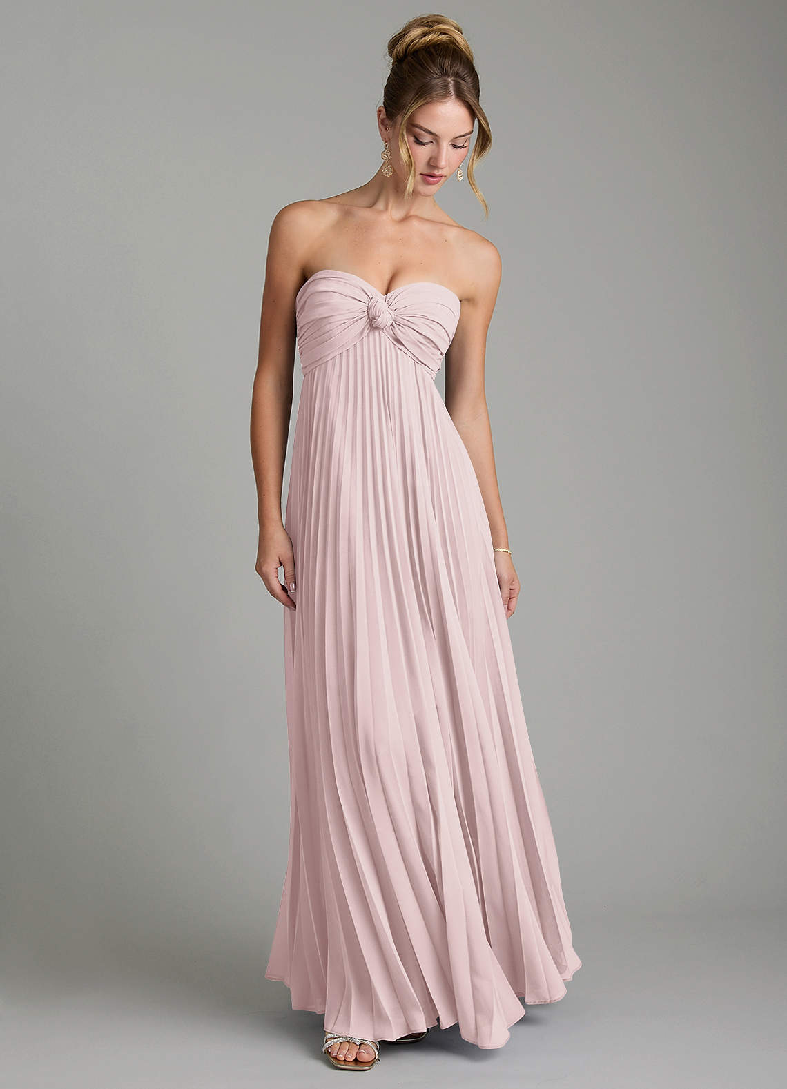 Tempest A-Line Sweetheart Chiffon Bridesmaid Dress in Blushing Pink