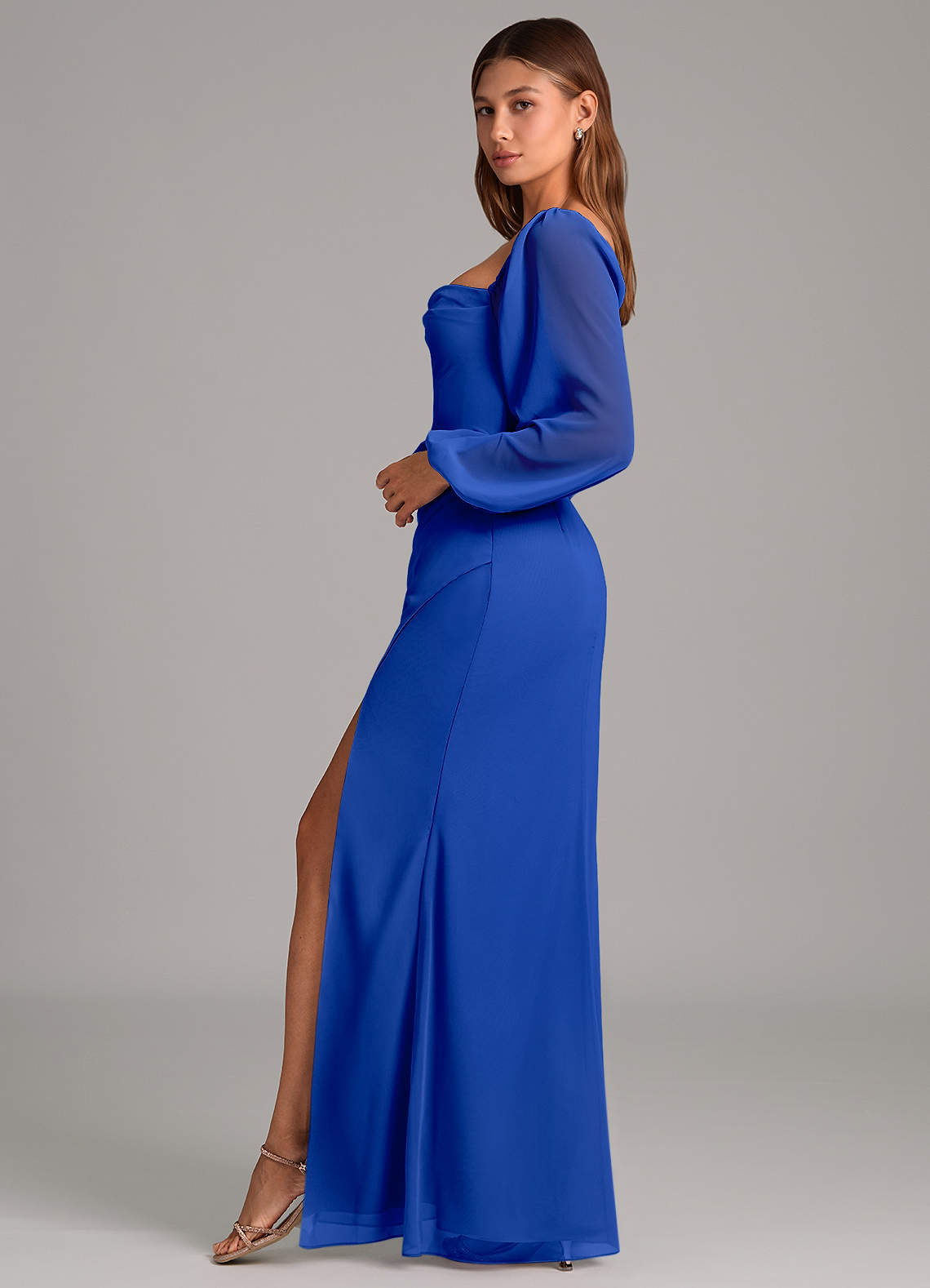 Brixley Mermaid Sweetheart Chiffon Bridesmaid Dress in Royal Blue