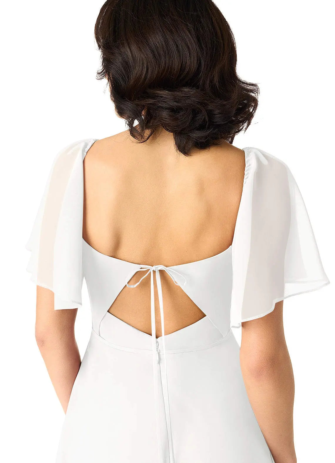Chloe A-Line Sweetheart Chiffon Bridesmaid Dress in white