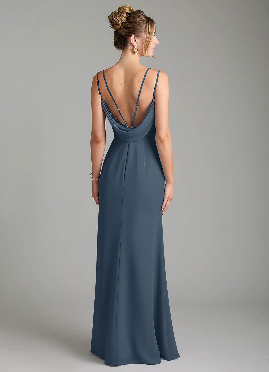 Egypt Sheath Sweetheart Chiffon Bridesmaid Dress in Neptune