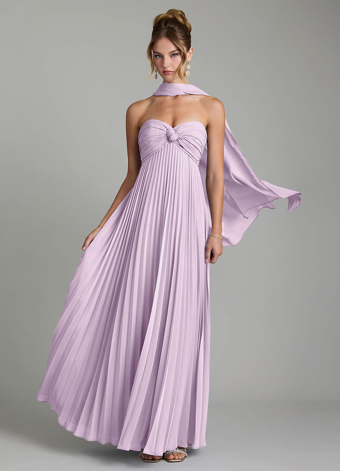 Tempest A-Line Sweetheart Chiffon Bridesmaid Dress in Frosted Lilac