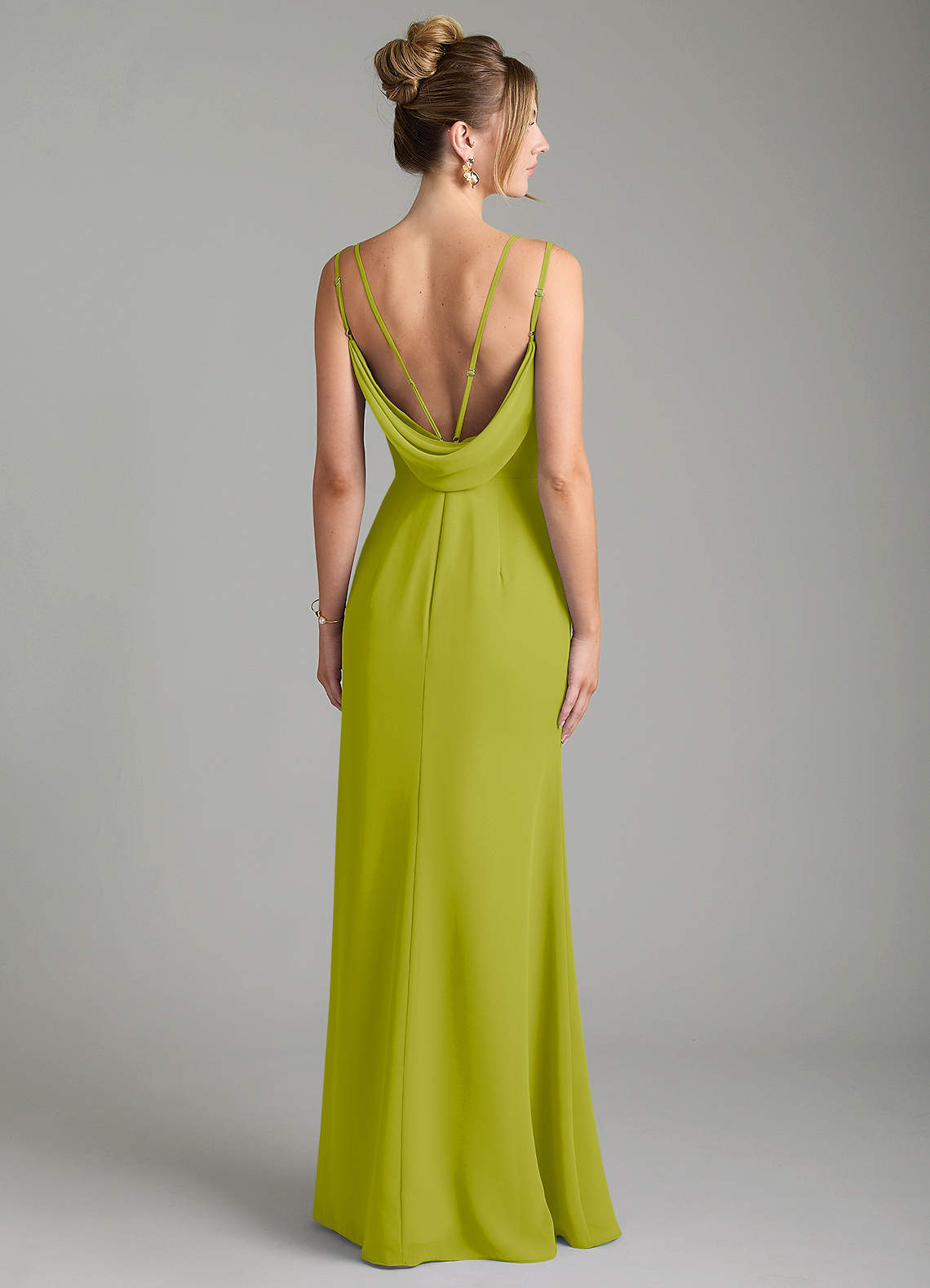 Egypt Sheath Sweetheart Chiffon Bridesmaid Dress in Lemongrass