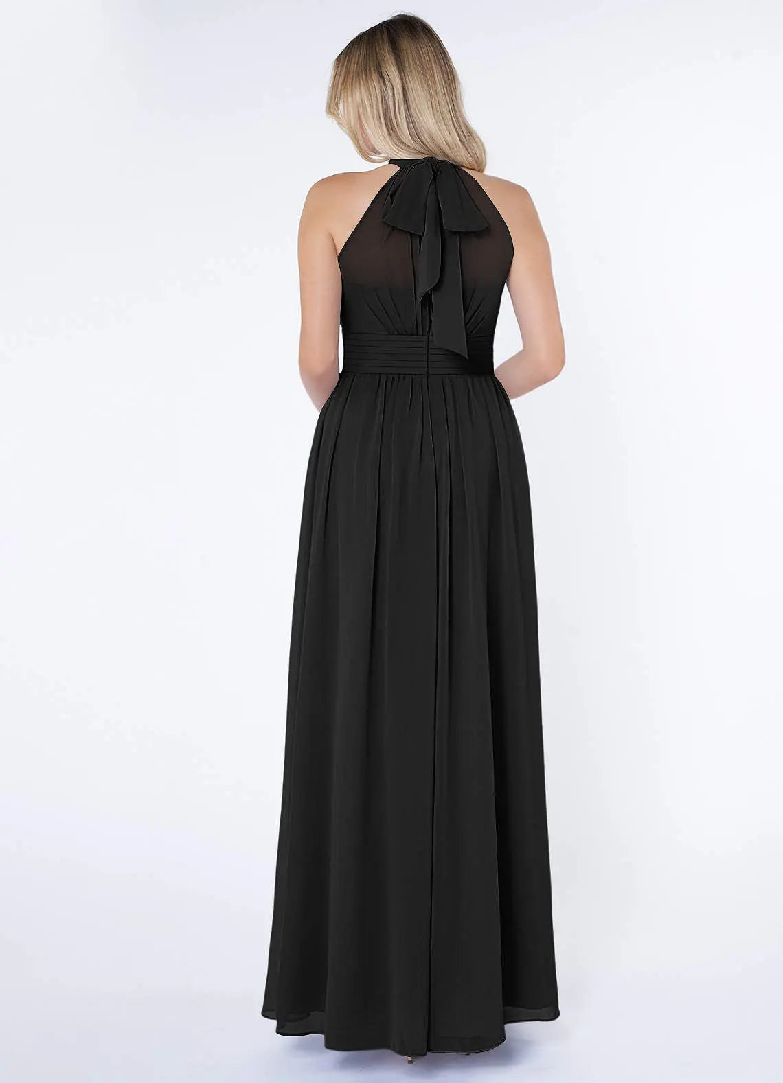 Iman A-Line Halter Chiffon Bridesmaid Dress