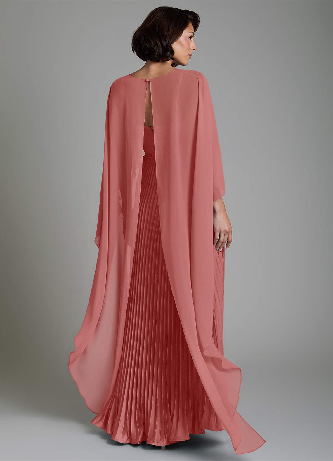 Micah A-Line Sweetheart Stretch Satin and Chiffon Bridesmaid Dress in Antique Rose