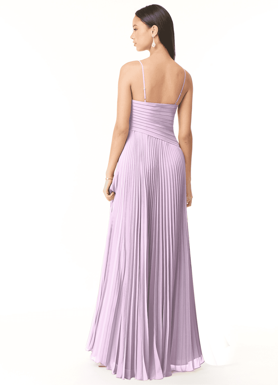 Vini A-Line V-Neck Chiffon Bridesmaid Dress in Frosted Lilac