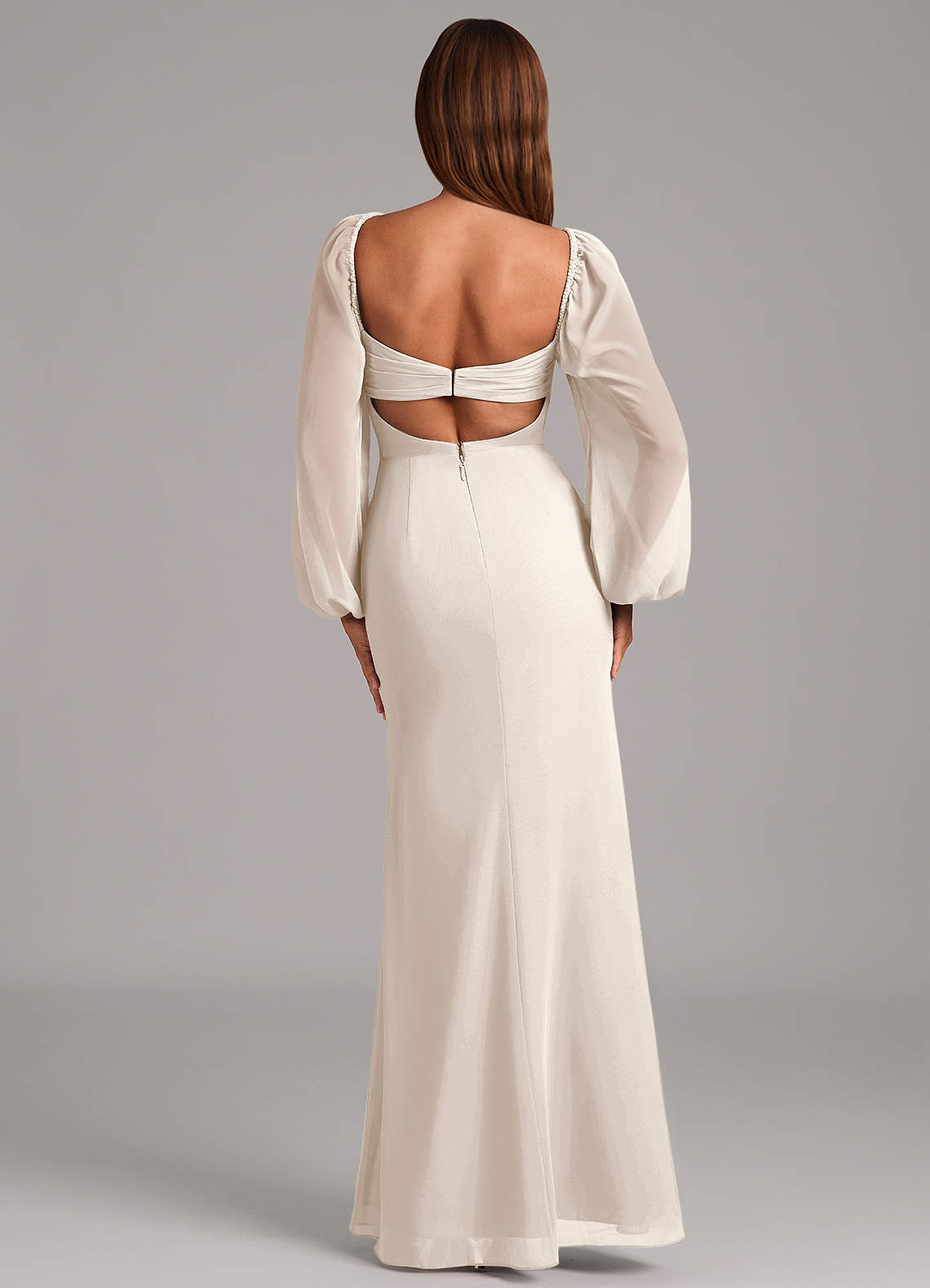 Brixley Mermaid Sweetheart Chiffon Bridesmaid Dress in White Alabaster