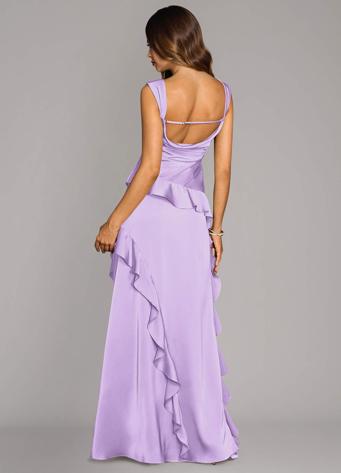 Sloane A-Line Sweetheart Stretch Satin Bridesmaid Dress in Lilac
