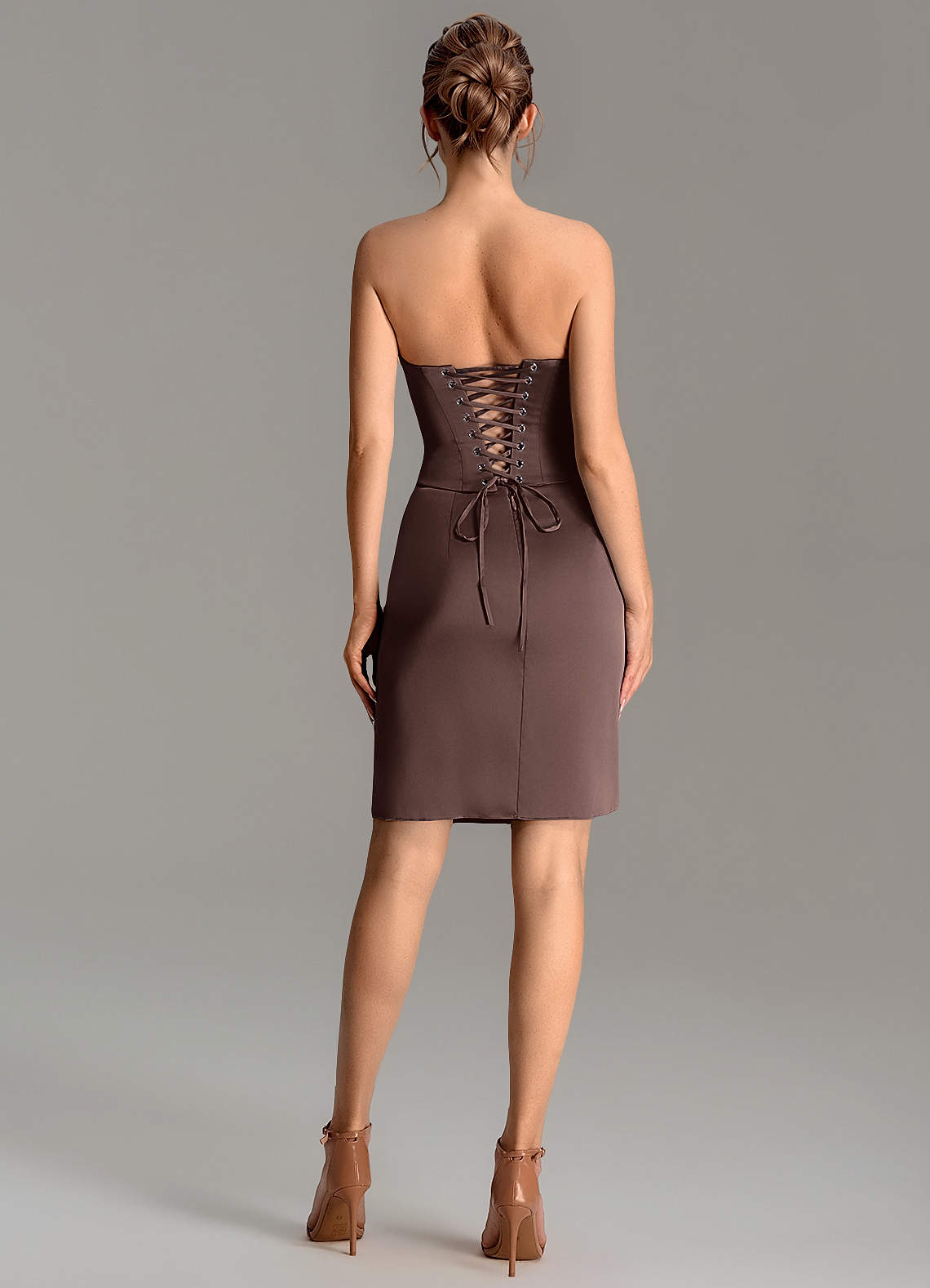 Adrienne Mermaid Cowl-Neck Stretch Satin Bridesmaid Dress