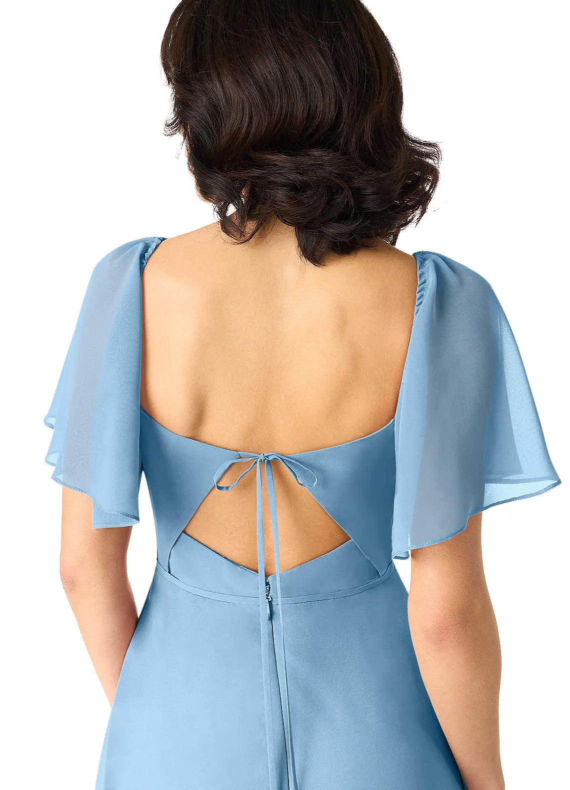 Chloe A-Line Sweetheart Chiffon Bridesmaid Dress in Steel Blue