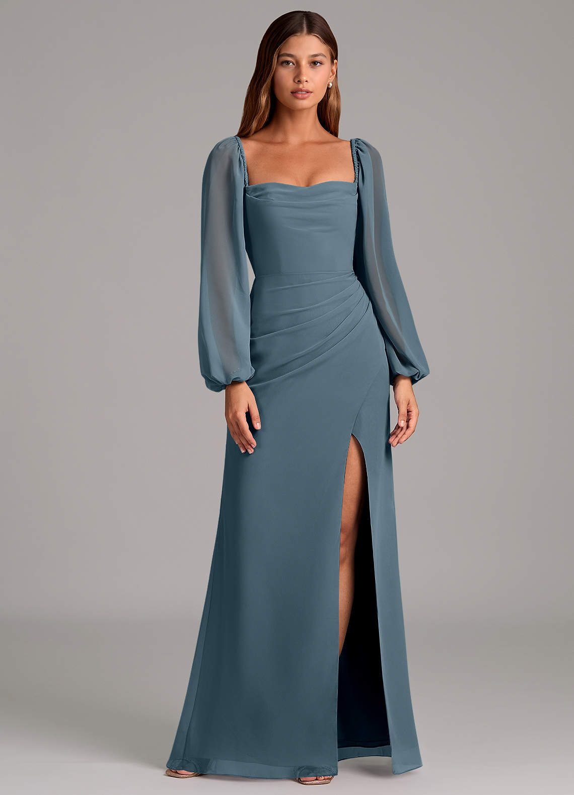 Brixley Mermaid Sweetheart Chiffon Bridesmaid Dress in Twilight