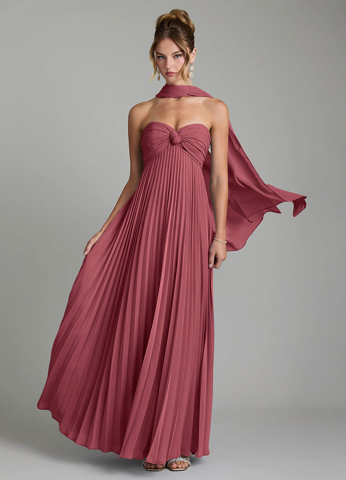 Tempest A-Line Sweetheart Chiffon Bridesmaid Dress in Merlot