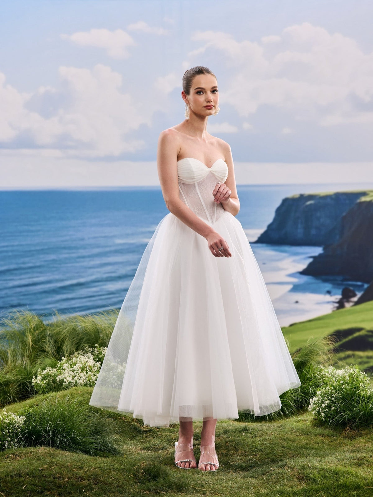 Davelle white wedding dress, front view