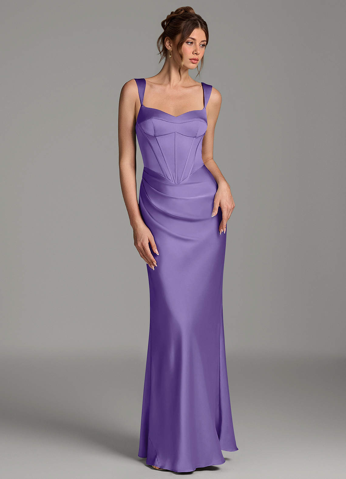 Mela Sheath Sweetheart Stretch Satin Bridesmaid Dress in Tahiti
