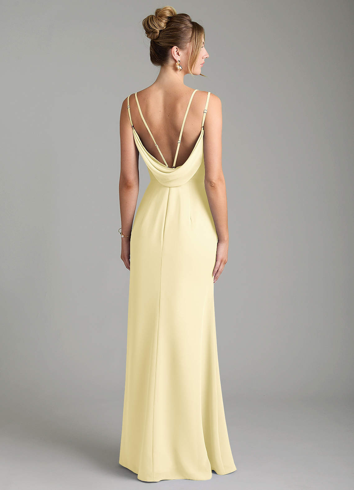 Egypt Sheath Sweetheart Chiffon Bridesmaid Dress in Lemon Sorbet
