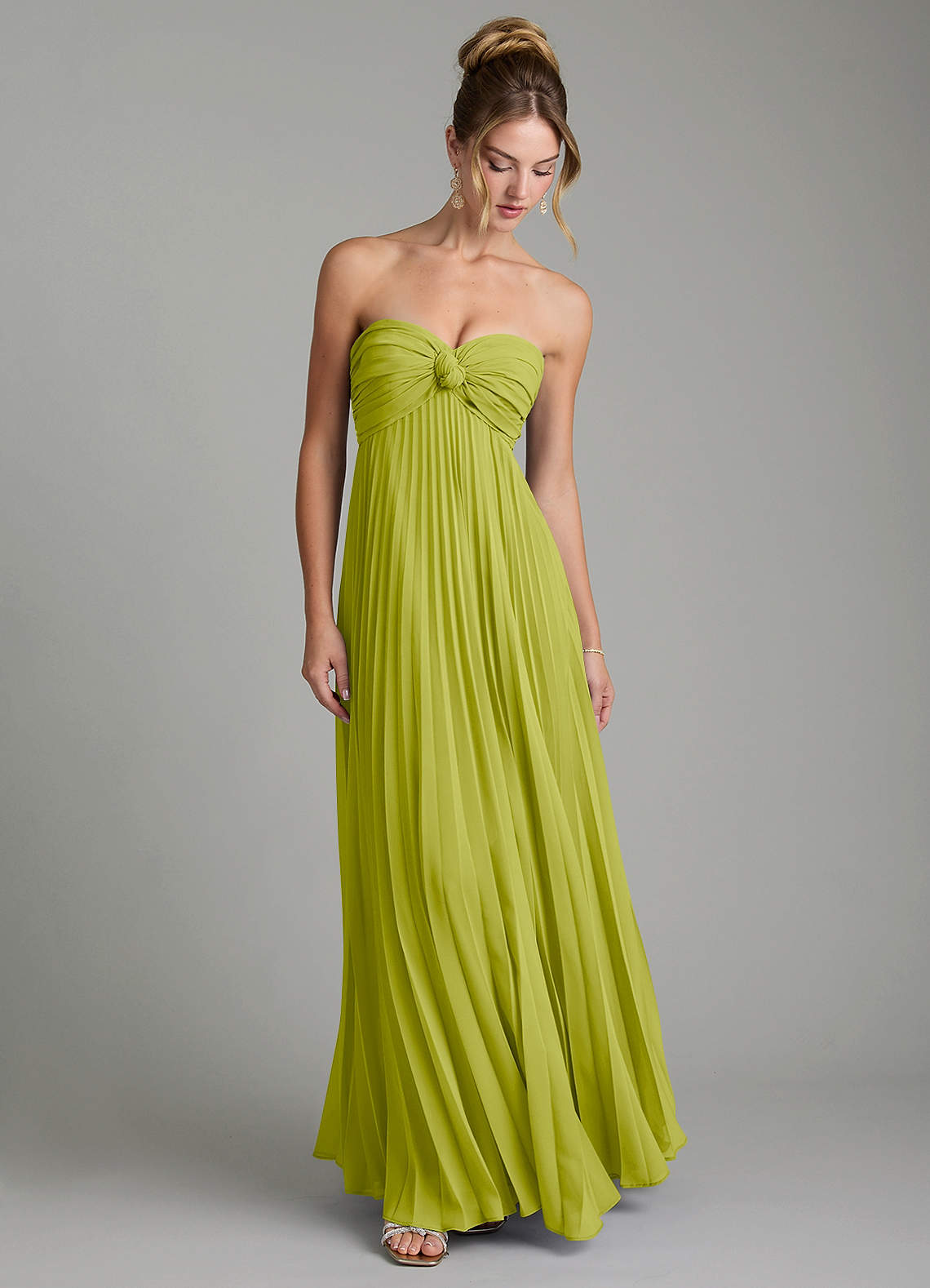 Tempest A-Line Sweetheart Chiffon Bridesmaid Dress in Lemongrass
