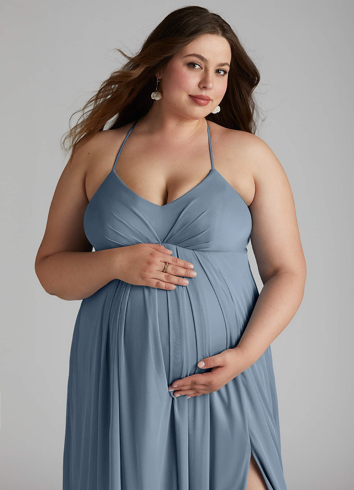Annabelle A-Line V-Neck Mesh Bridesmaid Dress