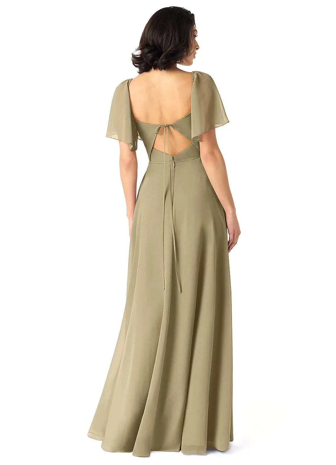 Chloe A-Line Sweetheart Chiffon Bridesmaid Dress in Moss Green