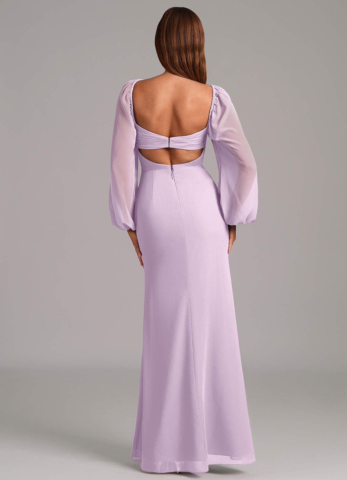 Brixley Mermaid Sweetheart Chiffon Bridesmaid Dress in Frosted Lilac